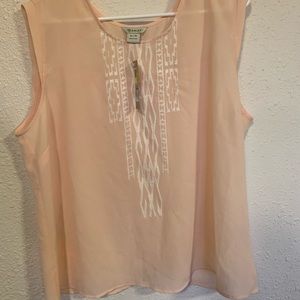 Sheer dressy tank top